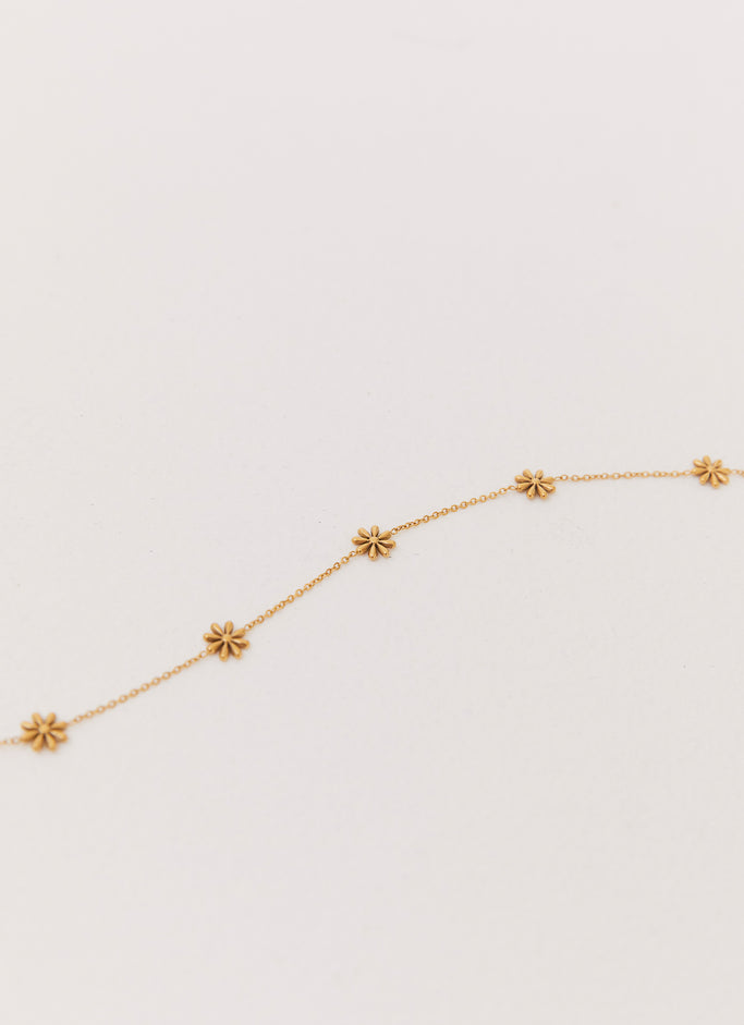 Orin Flower Necklace - Gold
