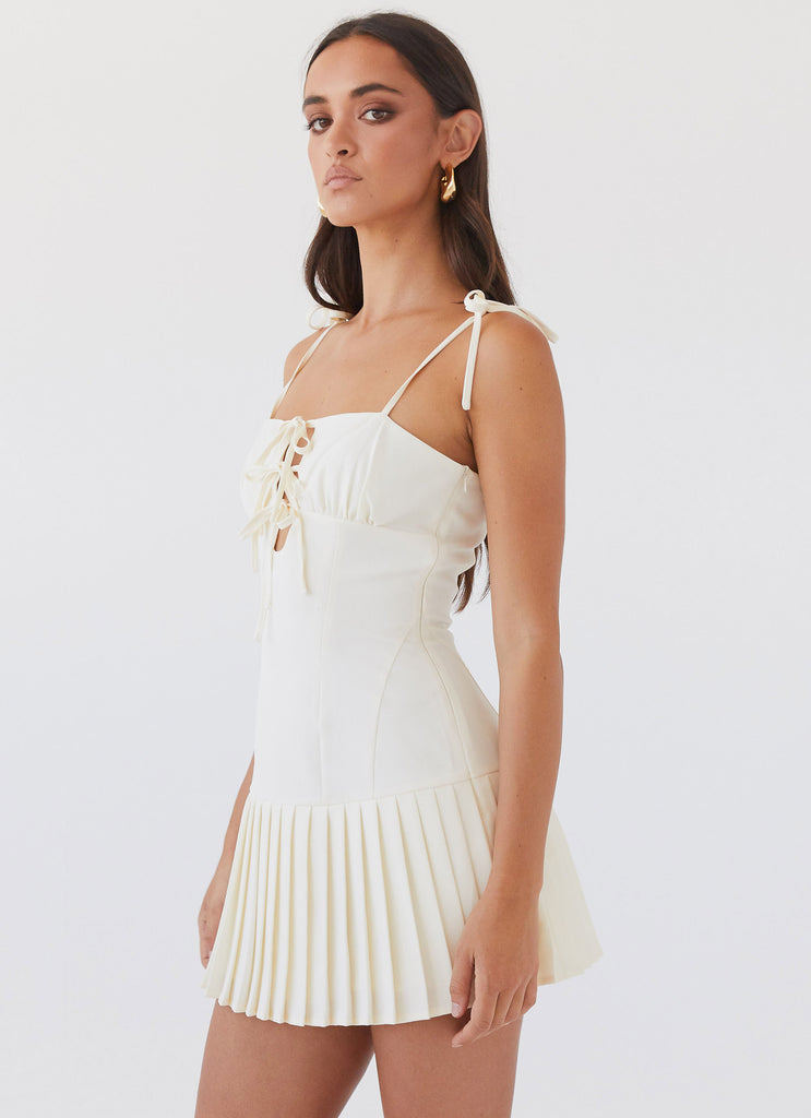 Love Seeker Corset Mini Dress - Ivory Peppermayo US Love Seeker Corset Mini Dress - Ivory Peppermayo US