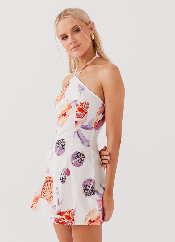 Hamptons Haven Linen Mini Dress - Seaside Bouquet Hamptons Haven Linen Mini Dress - Seaside Bouquet