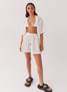 Sun Catcher Knit Shorts - Ivory