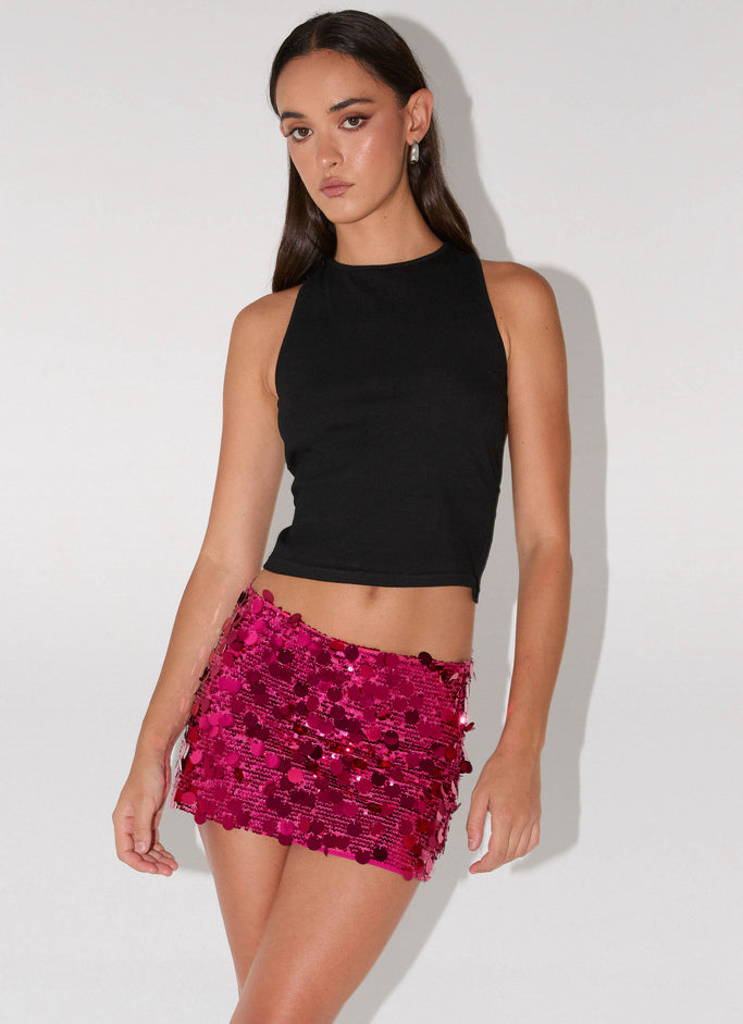 Sequin Bralet In Hot Pink Co-Ord - 12  Wide leg trousers, Pink sequin, Hot  pink