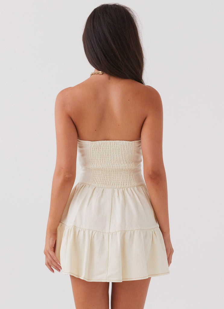 peppermayo denim dress Adriana Denim Bustier Dress