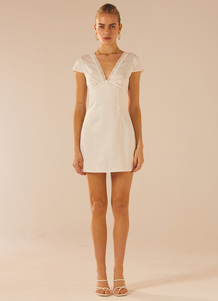 French Oasis Mini Dress - White Rose – Peppermayo US