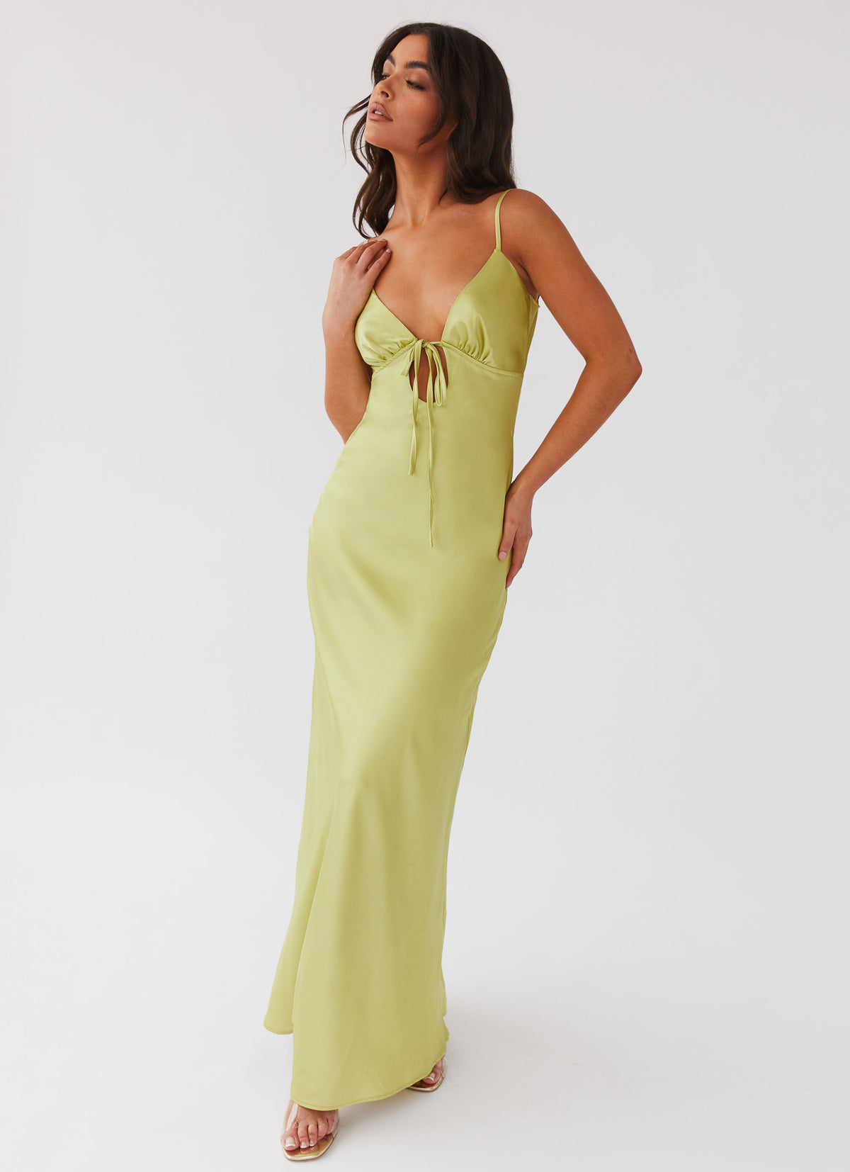 satin summer dress Zya Light Pink Maxi - US 10 and other special events! Flora Satin Maxi Dress -