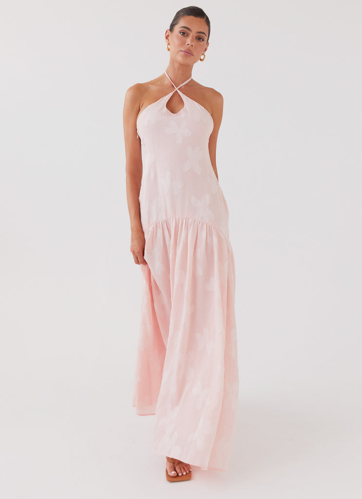 Blushed Cross Neckline Maxi Dress - Pink Petal Peppermayo US Blushed Cross Neckline Maxi Dress - Pink Petal Peppermayo US