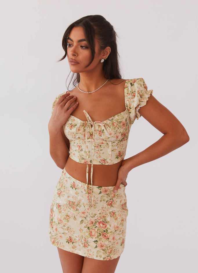 About Time Corset Top - Vintage Rose