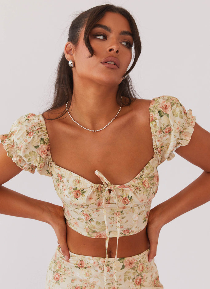 About Time Corset Top - Vintage Rose