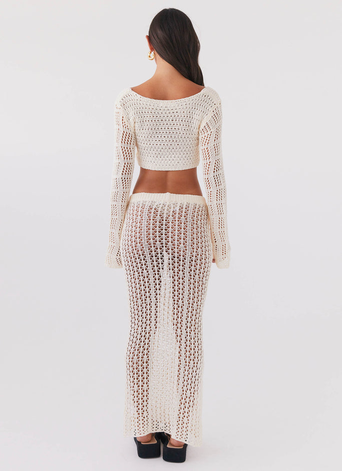 Rosalina Crochet Maxi Skirt - Natural