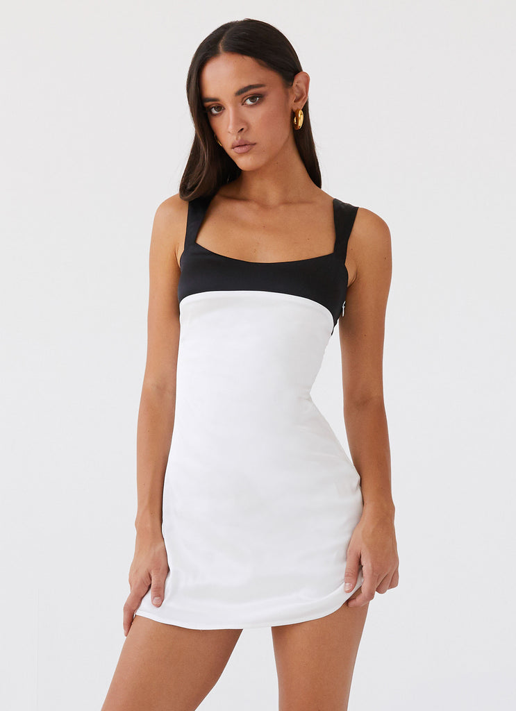 Odette Satin Mini Dress - Noir Pearl Peppermayo US Odette Satin Mini Dress - Noir Pearl Peppermayo US