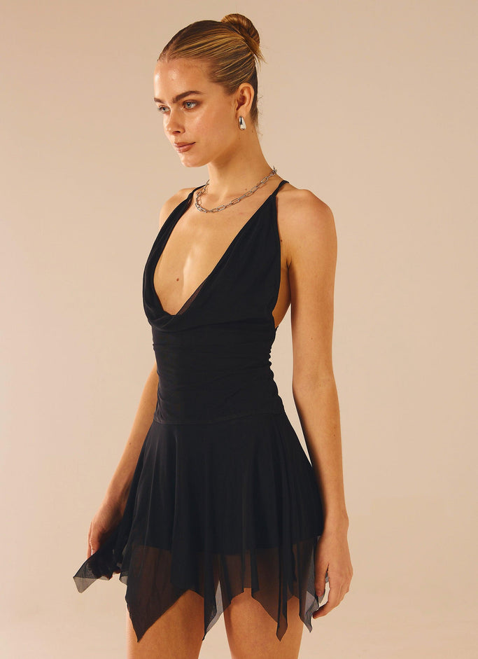 Milan Mood Mini Dress - Onyx