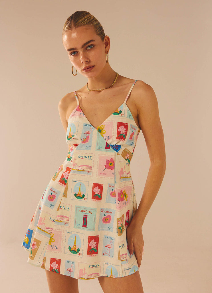 Solara Mini Dress - Paradise Dreams - Peppermayo US