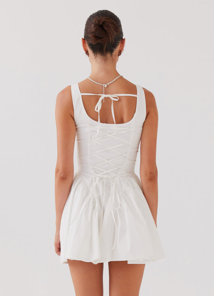 Sassy Soiree Corset Mini Dress - White Peppermayo US Sassy Soiree Corset Mini Dress - White Peppermayo US