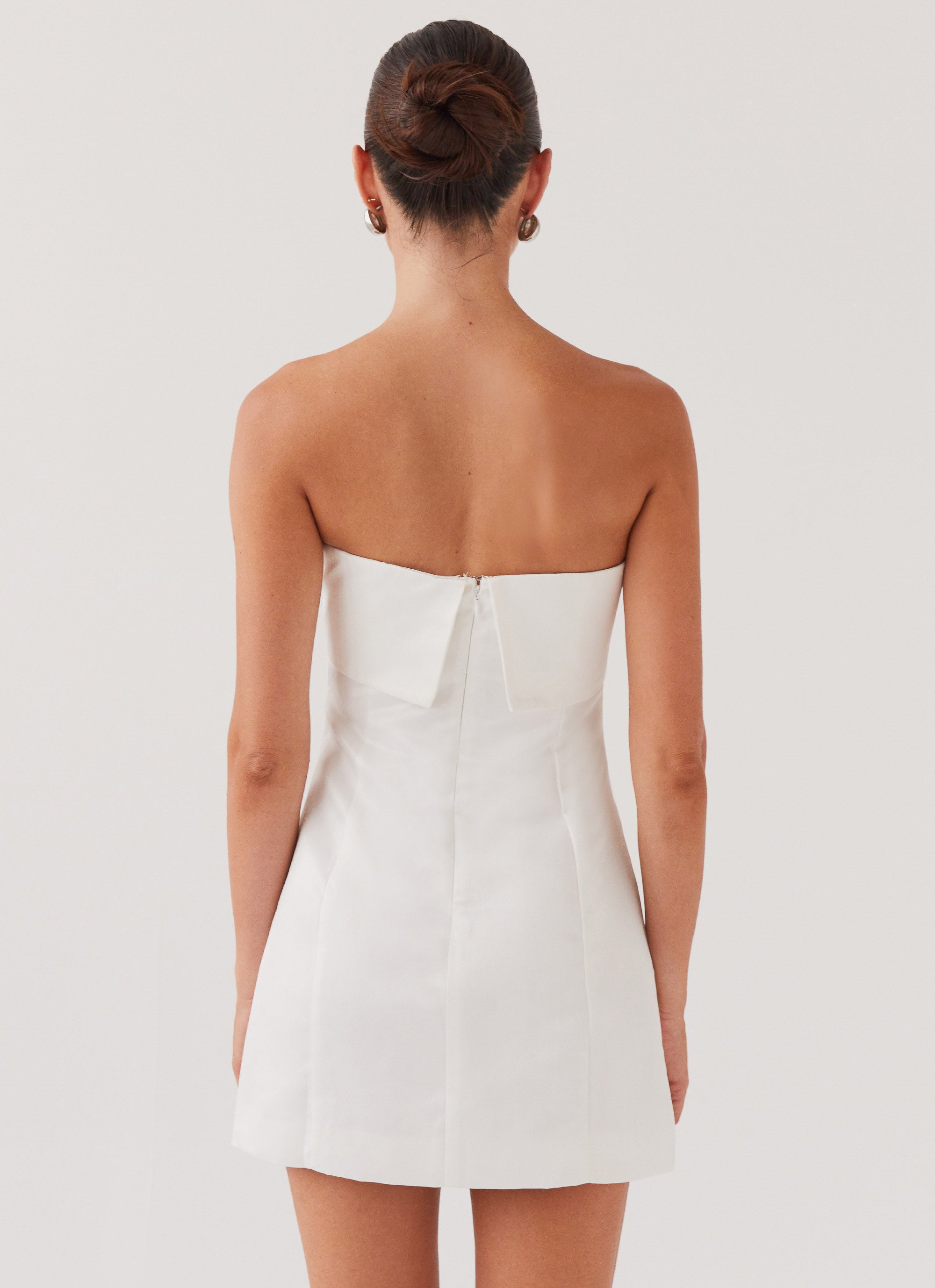 Bombshell Tube Mini Dress - White Pearl Bombshell Tube Mini Dress - White Pearl