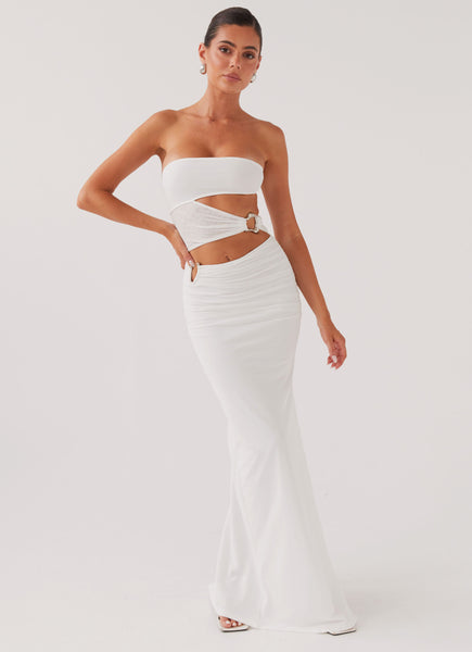 Into Pieces Mesh Maxi Dress