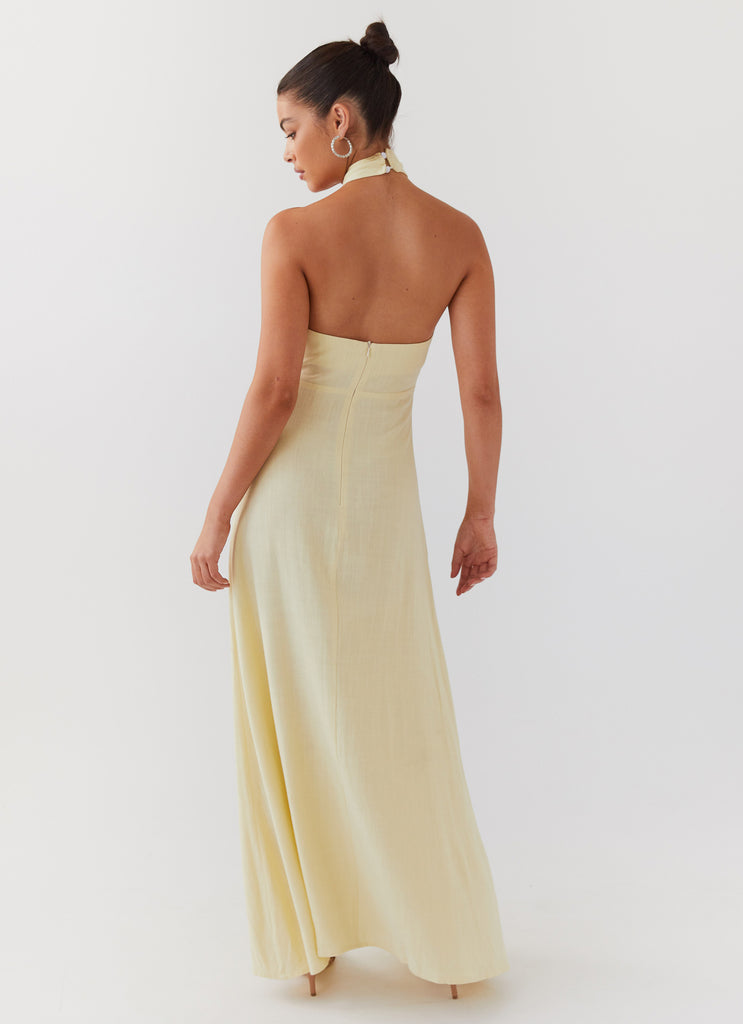 Adrienne Linen Maxi Dress - Lemon Adrienne Linen Maxi Dress - Lemon