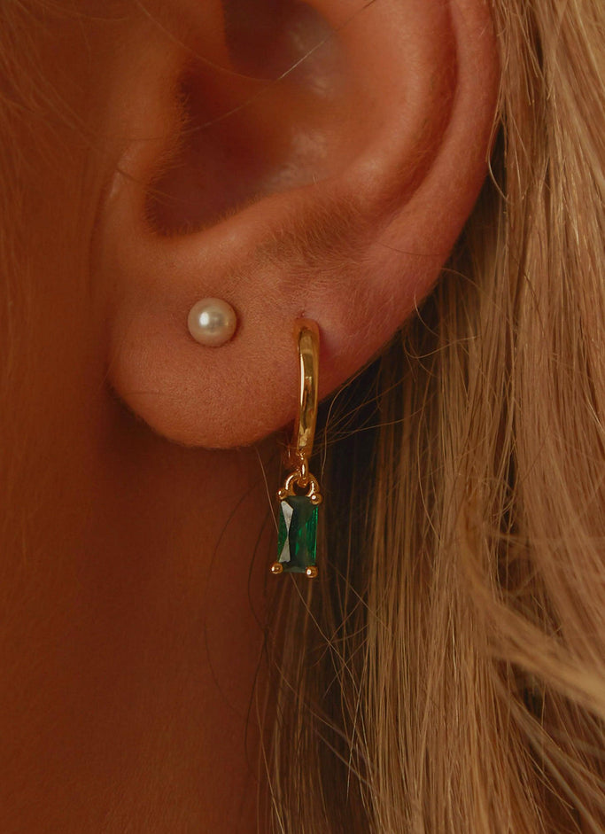 Before You Earrings - Emerald