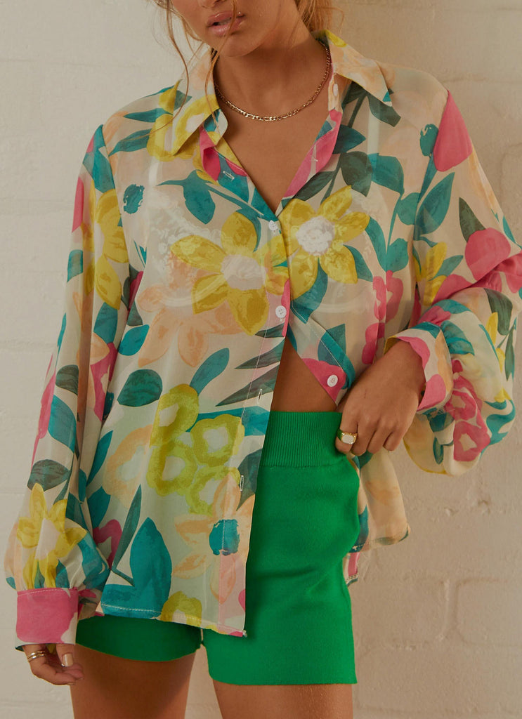 Amelie Shirt - Multi Floral - Peppermayo US