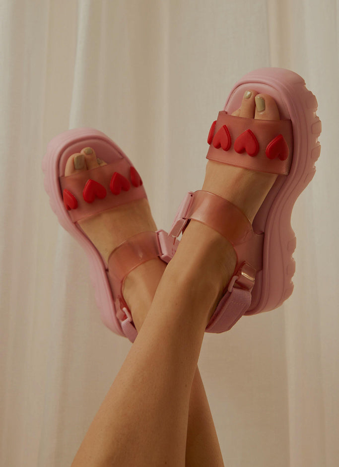 Melissa x Lazy Oaf Pink Kick Off Sandal - Pink