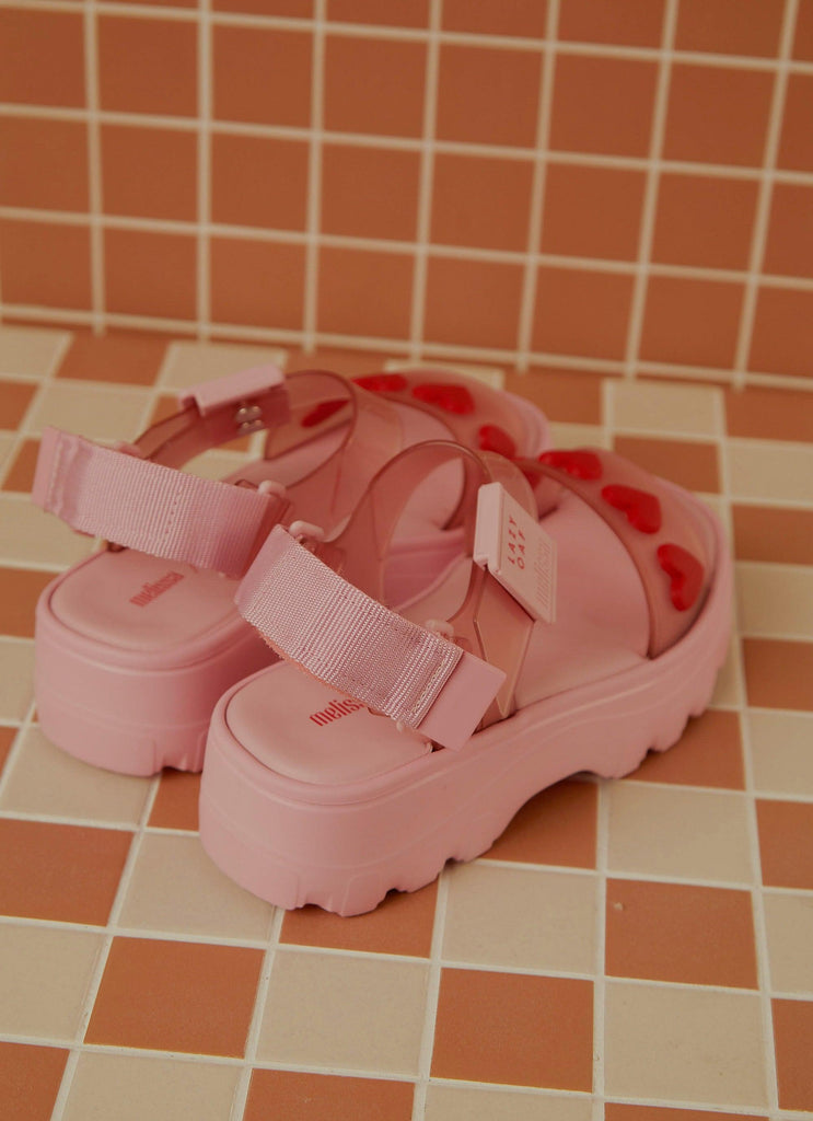 Melissa x Lazy Oaf Pink Kick Off Sandal - Pink - Peppermayo US