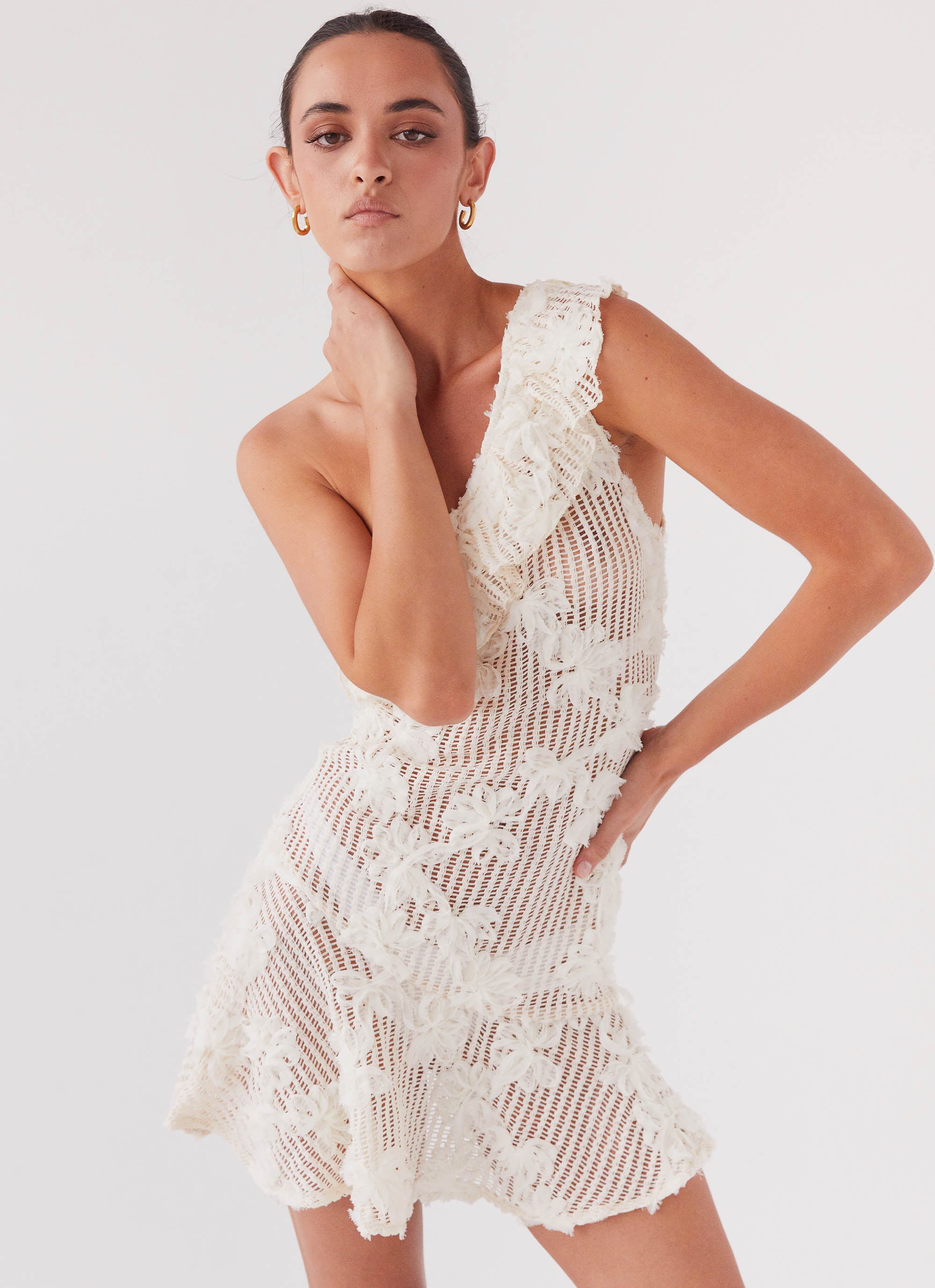 Juliette Embroidered Mini Dress - Ivory Tea Peppermayo US Juliette Embroidered Mini Dress - Ivory Tea Peppermayo US