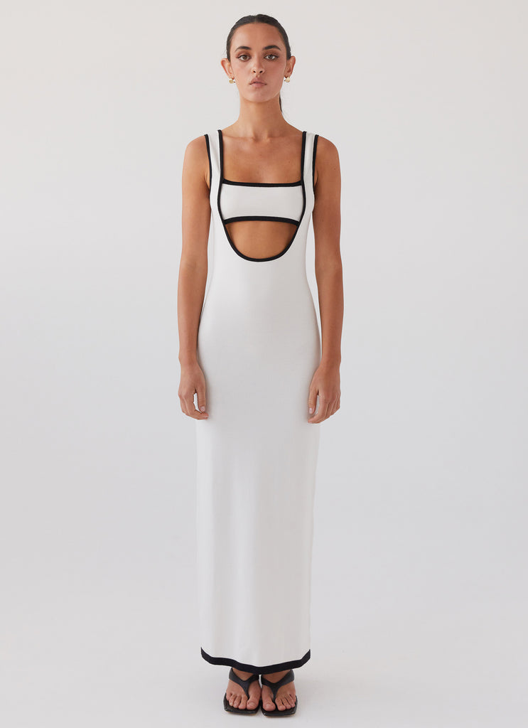 Lost In Paris Knit Maxi Dress - White – Peppermayo US