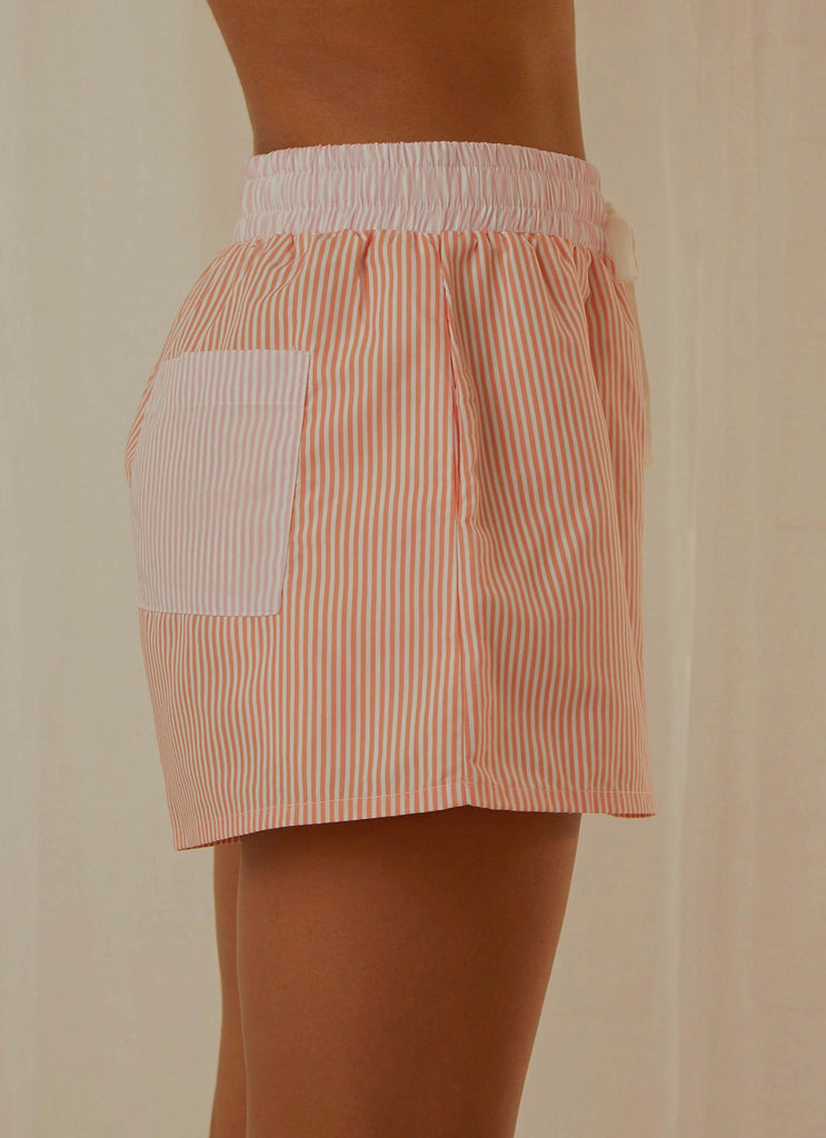 Hideaway Stripe Shorts - Sherbert Stripe - Peppermayo US