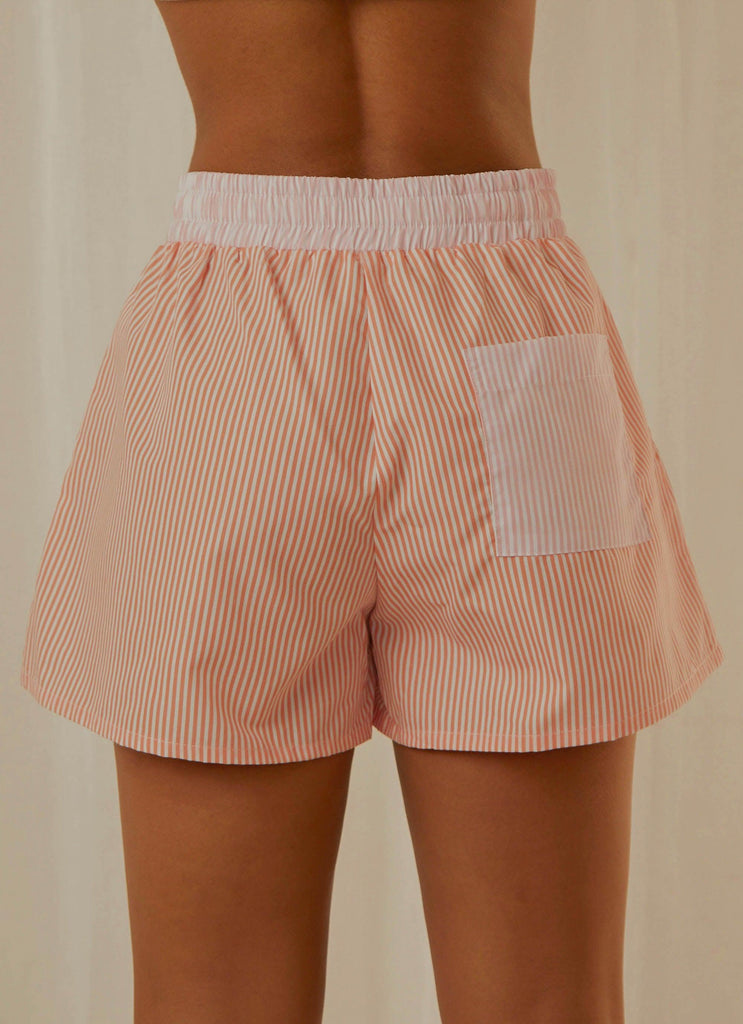 Hideaway Stripe Shorts - Sherbert Stripe - Peppermayo US