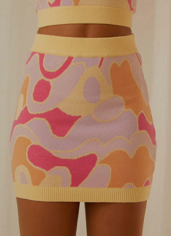 New Dreams Knit Skirt - Psychedelic