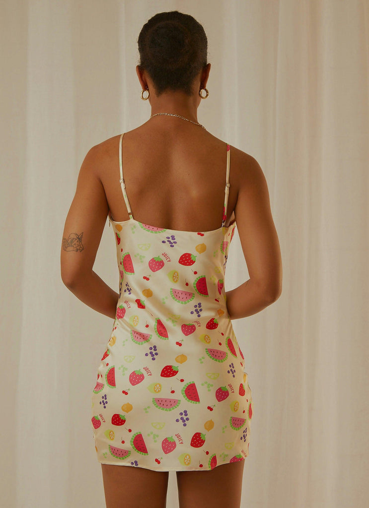 Panama Cowl Neck Mini Dress - Tutti Fruitti - Peppermayo US