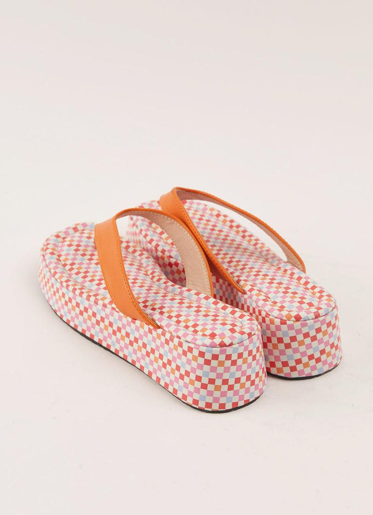 Minelli Sandals - Multi Micro Check - Peppermayo US