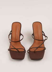 Willow Strappy Mule - Choc Brown - Peppermayo US