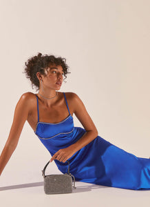 Worst Behaviour Diamante Maxi Dress - Cobalt Blue - Peppermayo US