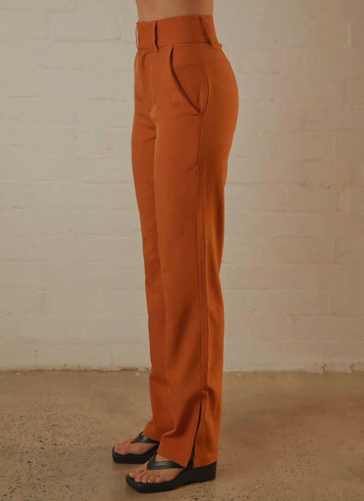 Tess Suit Pants - Terracotta - Peppermayo US