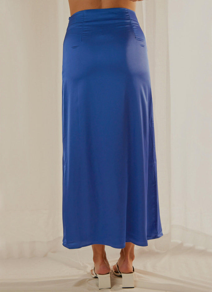 Follow The Sun Maxi Skirt - Cobalt Blue