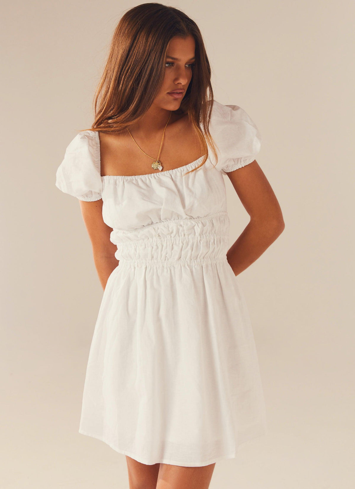 Be Your Girl Mini Dress - White - Peppermayo US