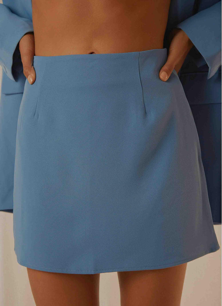 Vintage Town Mini Skirt - Blue - Peppermayo US