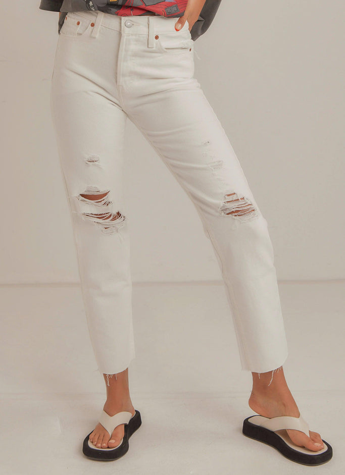 Wedgie Straight Jeans - Cloud Bank