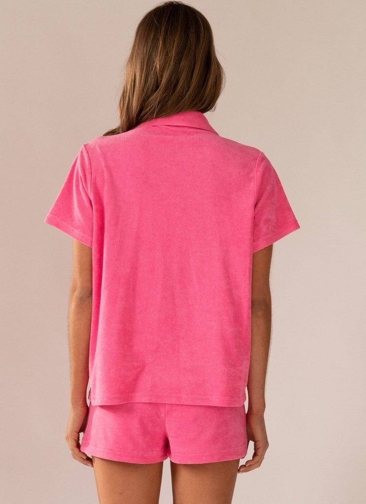 The Deep End Terry Shirt - Perry Pink - Peppermayo US