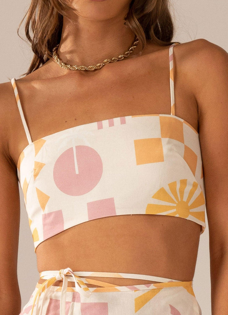 Sitting In The Sun Crop Top - Under The Palms - Peppermayo US