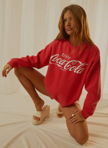 Enjoy Coca Cola Classic Sweat - Coke Red - Peppermayo US