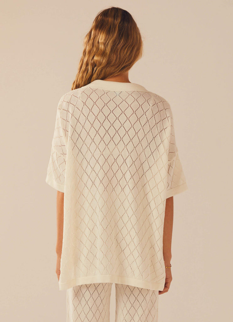 Jaded Knit Shirt - White Sand - Peppermayo US