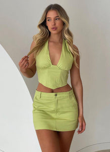 Destination Bustier Drill Top - Sage - Peppermayo US
