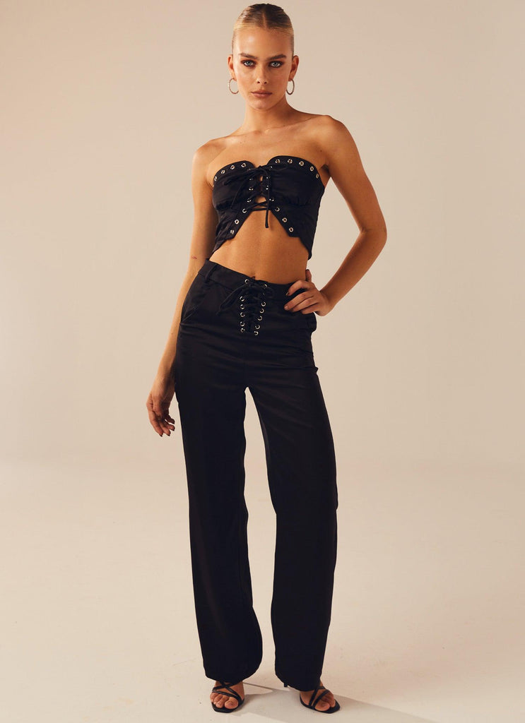 Meet At Midnight Bustier Top - Onyx – Peppermayo US