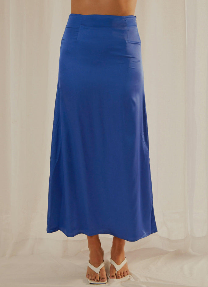 Follow The Sun Maxi Skirt - Cobalt Blue
