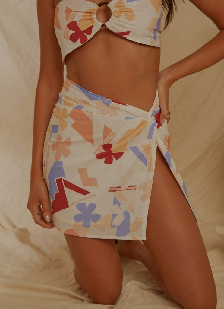 European Edition Mini Skirt - Abstract Resort - Peppermayo US