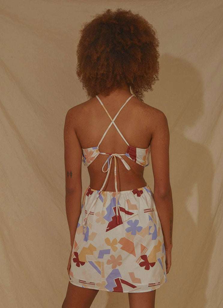LouLou Mini Dress - Abstract Resort - Peppermayo US