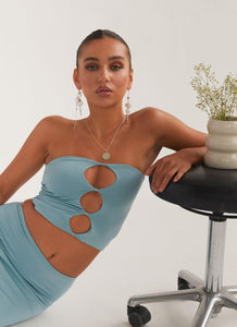 Organic Forms Tube Top - Antiqued Aqua - Peppermayo US