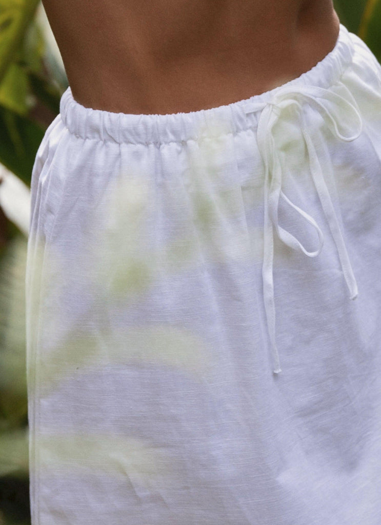 Sicilian Sun Midi Skirt - Pure White - Peppermayo US