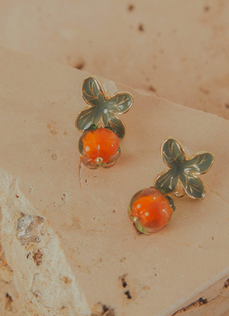 Sunfields Drop Earrings - Orange - Peppermayo US