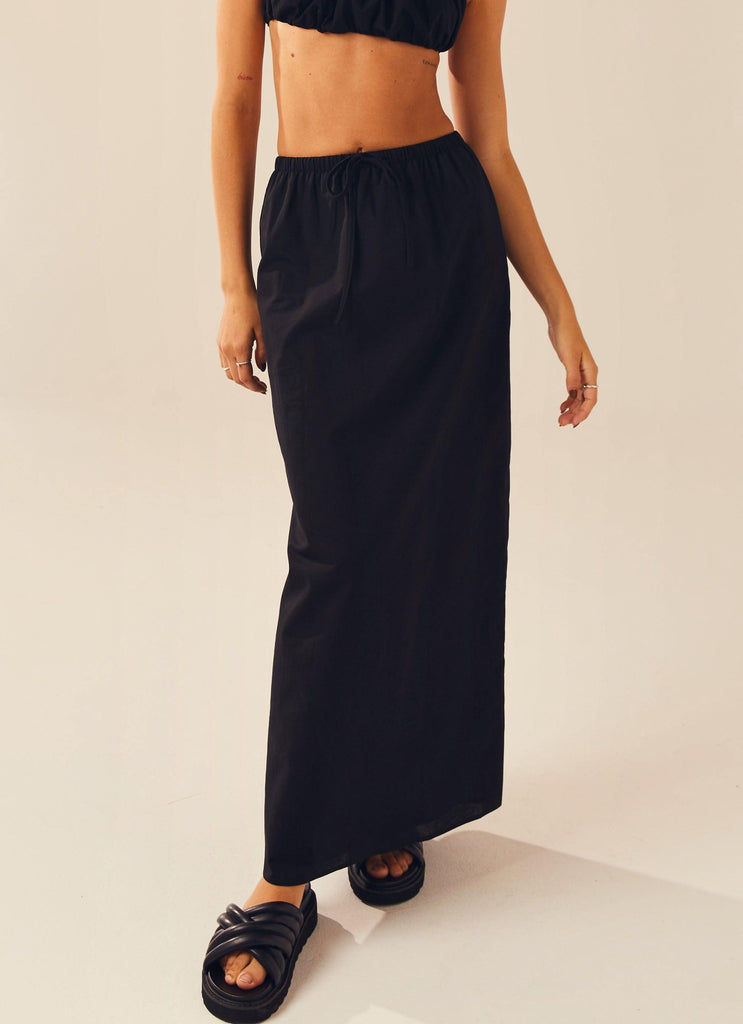 Sicilian Sun Maxi Skirt - Black - Peppermayo US